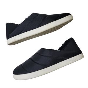 Toms Alpargata Mallow Puff Slip-ons in Black